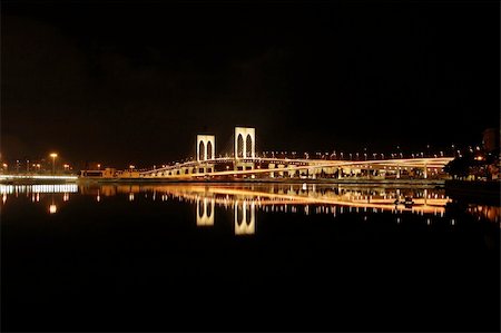 The night of Sai Van bridge in Macau Stock Photo - Budget Royalty-Free & Subscription, Code: 400-03925033