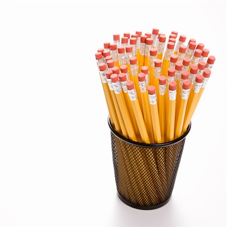 simsearch:400-03926140,k - Group of pencils in pencil holder. Photographie de stock - Aubaine LD & Abonnement, Code: 400-03926150