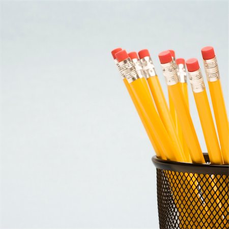 simsearch:400-04451935,k - Group of pencils in pencil holder. Fotografie stock - Microstock e Abbonamento, Codice: 400-03926152