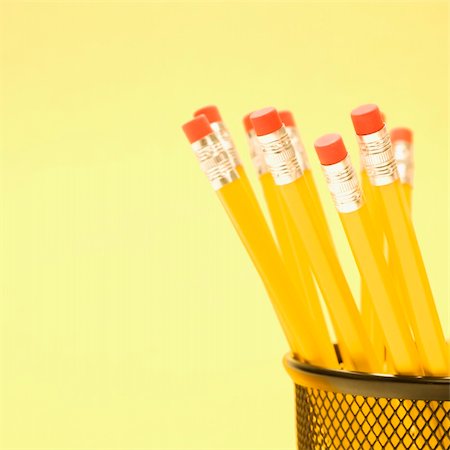 simsearch:400-03926032,k - Group of pencils in pencil holder. Stock Photo - Budget Royalty-Free & Subscription, Code: 400-03926153