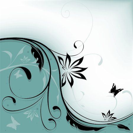 simsearch:400-03947640,k - Floral background 10 - Highly detailed vector background illustration Foto de stock - Super Valor sin royalties y Suscripción, Código: 400-03926977