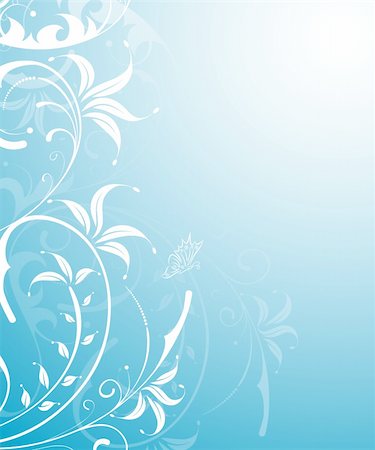 simsearch:400-03927337,k - Flower background with butterfly, element for design, vector illustration Stock Photo - Budget Royalty-Free & Subscription, Code: 400-03927225