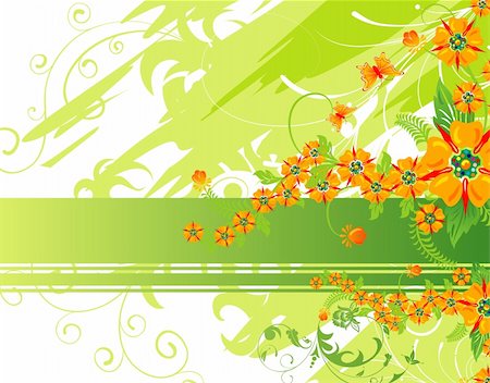 simsearch:400-03952357,k - Flower background with butterfly, element for design, vector illustration Stock Photo - Budget Royalty-Free & Subscription, Code: 400-03927234