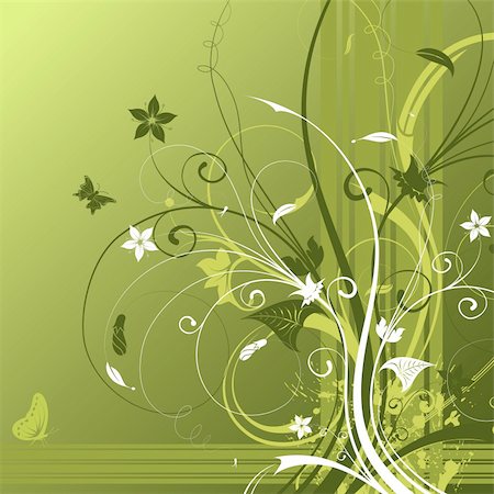 simsearch:400-03927337,k - Abstract flower background with butterfly, element for design, vector illustration Stock Photo - Budget Royalty-Free & Subscription, Code: 400-03927329