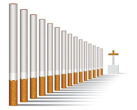 simsearch:400-08379540,k - Vector illustration of a cigarettes alley and a grave Stock Photo - Budget Royalty-Free & Subscription, Code: 400-03927550