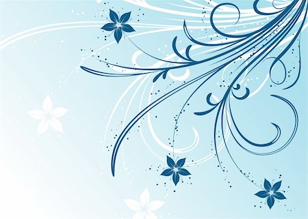 filigree drawings - Winter floral background, vector illustration Stock Photo - Budget Royalty-Free & Subscription, Code: 400-03927624