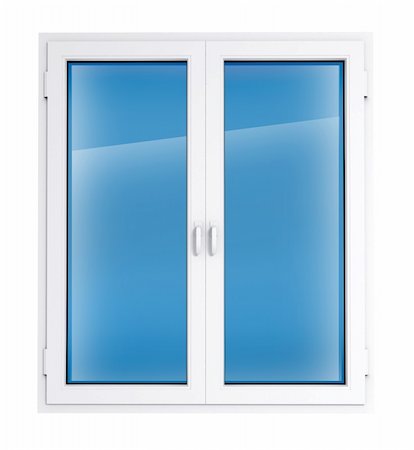 simsearch:400-07675125,k - Closed plastic window template model with clipping path included Fotografie stock - Microstock e Abbonamento, Codice: 400-03927645