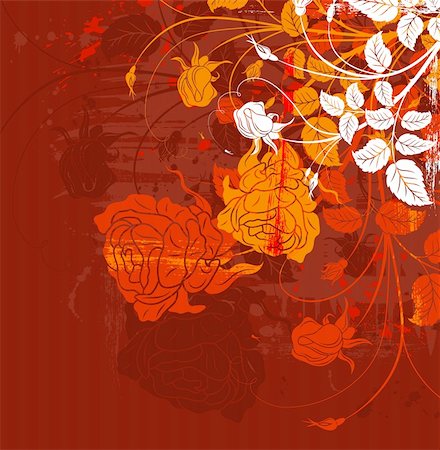simsearch:400-03942522,k - Grunge paint floral background, element for design, vector illustration Fotografie stock - Microstock e Abbonamento, Codice: 400-03927703