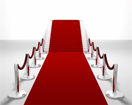 3D render of a red carpet leading up stairs Stock Photo - Budget Royalty-Free & Subscription, Code: 400-03928000