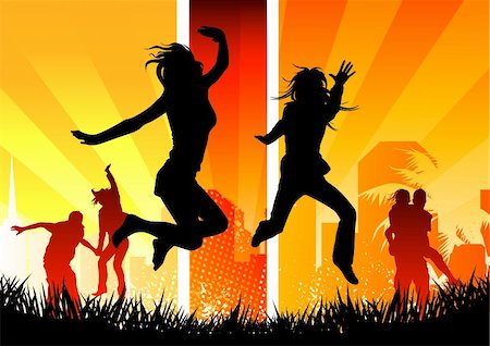 Youth concept with happy people. Stock Photo - Budget Royalty-Free & Subscription, Code: 400-03928188