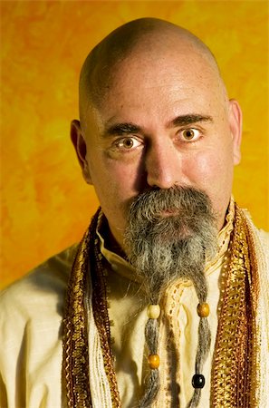 simsearch:400-05379674,k - Funny bald guru with a long beaded beard. Stock Photo - Budget Royalty-Free & Subscription, Code: 400-03928934