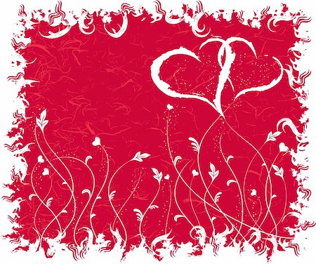 simsearch:400-07954156,k - Grunge valentines background with hearts, vector illustration Foto de stock - Royalty-Free Super Valor e Assinatura, Número: 400-03929097