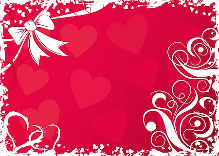 simsearch:400-07954156,k - Valentines abstract background with hearts, vector illustration Foto de stock - Royalty-Free Super Valor e Assinatura, Número: 400-03929091