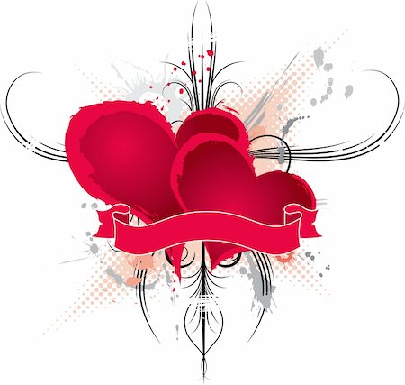 simsearch:400-07954156,k - Abstract valentines frame with hearts, vector illustration Foto de stock - Royalty-Free Super Valor e Assinatura, Número: 400-03929093