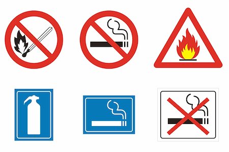 smoking prohibited sign symbol image - Miscellaneous symbols and signs realted to fire Stock Photo - Budget Royalty-Free & Subscription, Code: 400-03929263