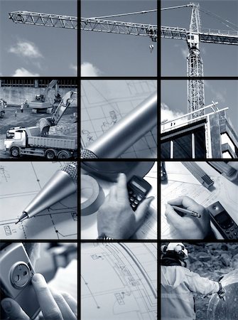 Collage of Construction ambiance Fotografie stock - Microstock e Abbonamento, Codice: 400-03920706