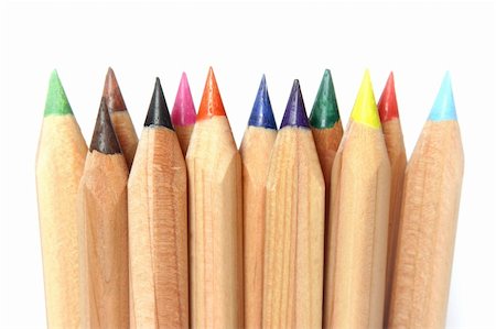 simsearch:690-06188906,k - Nice studio photo Colored pencils – crayons. Photographie de stock - Aubaine LD & Abonnement, Code: 400-03920726