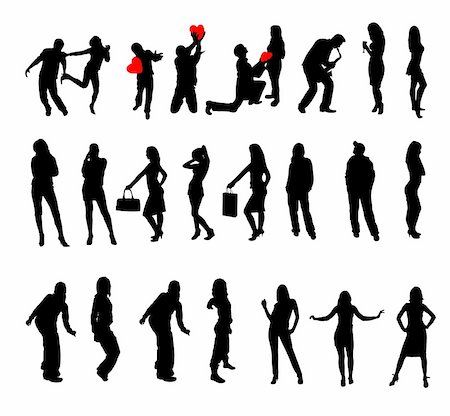 simsearch:400-04124284,k - silhouettes of active people Fotografie stock - Microstock e Abbonamento, Codice: 400-03920882