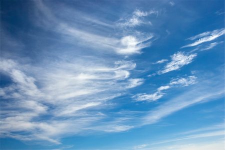 Cirrus clouds in blue sky. Stock Photo - Budget Royalty-Free & Subscription, Code: 400-03920924