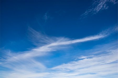 Cirrus clouds in blue sky. Stock Photo - Budget Royalty-Free & Subscription, Code: 400-03920925