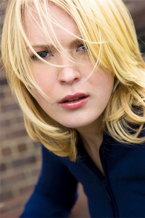 Portrait of a beautiful young blond woman Stock Photo - Budget Royalty-Free & Subscription, Code: 400-03921459