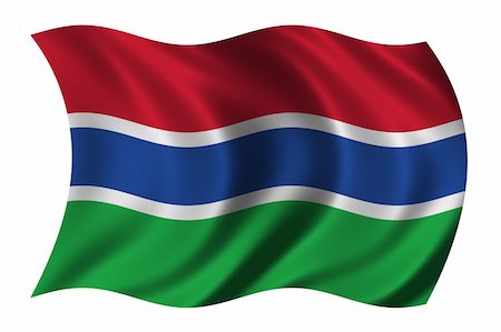 simsearch:622-02621533,k - Flag of Gambia waving in the wind Stock Photo - Budget Royalty-Free & Subscription, Code: 400-03922125