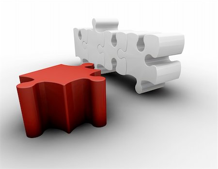 simsearch:400-03912788,k - 3D render of puzzle pieces Stock Photo - Budget Royalty-Free & Subscription, Code: 400-03922345