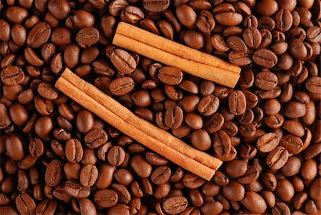 Coffee beans and cinnamon background Stock Photo - Budget Royalty-Free & Subscription, Code: 400-03922471
