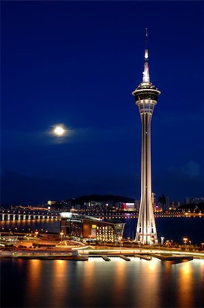 simsearch:877-08128746,k - The night scene of  Tower Convention and Entertainment Center, Macau Stock Photo - Budget Royalty-Free & Subscription, Code: 400-03934008