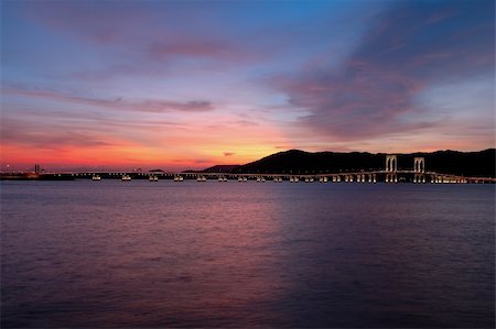 The evening of Macau city viewing from Taipa island Stock Photo - Budget Royalty-Free & Subscription, Code: 400-03934023