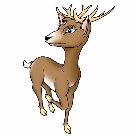 Buck - High detailed and coloured illustration - Humorous buck Stock Photo - Budget Royalty-Free & Subscription, Code: 400-03934122