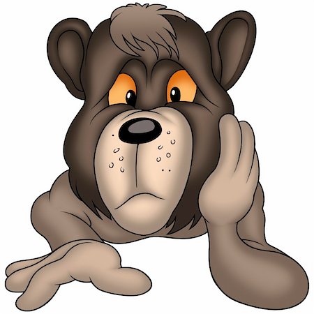 simsearch:400-03933016,k - Teddy Bear 30 - High detailed and coloured illustration - Thoughtful bear Foto de stock - Super Valor sin royalties y Suscripción, Código: 400-03934264