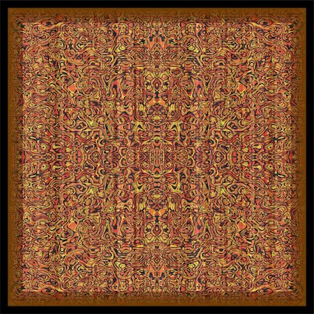 Computer generated illustration of colorful Persian rug Stock Photo - Budget Royalty-Free & Subscription, Code: 400-03934712