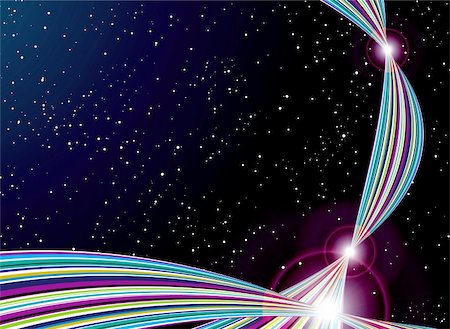 simsearch:400-03934422,k - Space abstract image with a colorful rainbow and many thousand stars Stock Photo - Budget Royalty-Free & Subscription, Code: 400-03934770