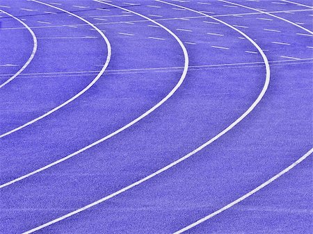 simsearch:632-05760635,k - blue curvy running  lanes on stadium Photographie de stock - Aubaine LD & Abonnement, Code: 400-03935110