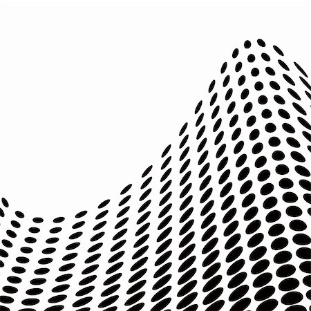Abstract halftone wave in black and white - vector Stock Photo - Budget Royalty-Free & Subscription, Code: 400-03935159