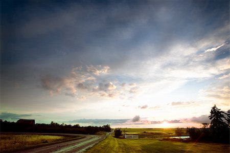 prairie storm - A sunset after a rain storm in rural Saskatchewan, Canada Stock Photo - Budget Royalty-Free & Subscription, Code: 400-03935867