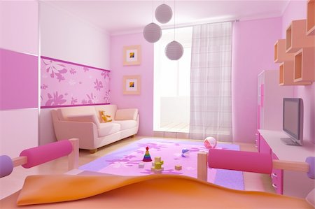 simsearch:400-04623620,k - 3d interior of the children's room Fotografie stock - Microstock e Abbonamento, Codice: 400-03935912