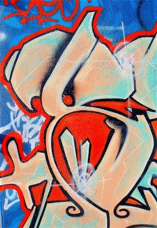 simsearch:400-06134288,k - colored graffiti and tags on a wall Photographie de stock - Aubaine LD & Abonnement, Code: 400-03936150