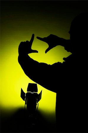 strebe - Silhouette of photographer working in studio environment. Stock Photo - Budget Royalty-Free & Subscription, Code: 400-03936166