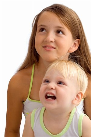 simsearch:400-03952911,k - Portrait of the laughing child with the sister Stock Photo - Budget Royalty-Free & Subscription, Code: 400-03936349