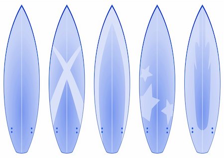 designer (high end design) - A set of 5 surfboard designs in blue tones. Photographie de stock - Aubaine LD & Abonnement, Code: 400-03936393