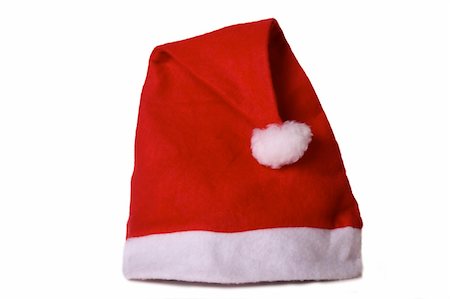 simsearch:400-03919056,k - Santa Claus cap isolated over white background Photographie de stock - Aubaine LD & Abonnement, Code: 400-03936571