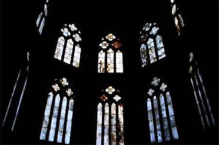 colorful alabaster windows in the cister monastery in Canas, Rioja, Spain Photographie de stock - Aubaine LD & Abonnement, Code: 400-03936772