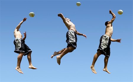 simsearch:400-04461812,k - Multiple shots of a man playing volleyball Stock Photo - Budget Royalty-Free & Subscription, Code: 400-03937101