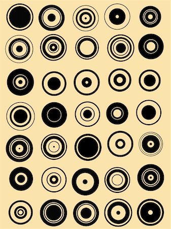 35 Circle Graphic Elements (Circles have transparent centres etc so they can be overlaid on other graphic elements) Foto de stock - Super Valor sin royalties y Suscripción, Código: 400-03937211