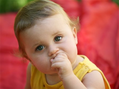 simsearch:400-04547844,k - Cute happy one year old baby Stock Photo - Budget Royalty-Free & Subscription, Code: 400-03937934