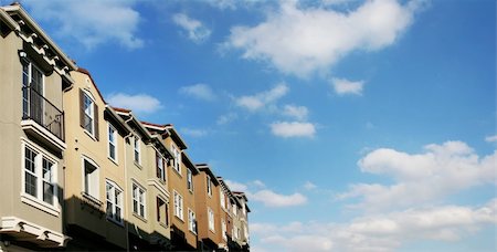 simsearch:400-03938926,k - Modern houses and sky with clouds Fotografie stock - Microstock e Abbonamento, Codice: 400-03938017