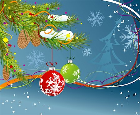 simsearch:400-03965193,k - Christmas background with baubles, element for design, vector illustration Stock Photo - Budget Royalty-Free & Subscription, Code: 400-03938186
