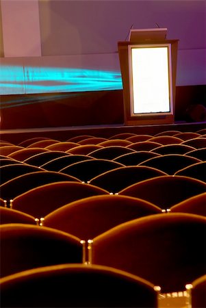 chairs for the audience in front of the pulpit Photographie de stock - Aubaine LD & Abonnement, Code: 400-03938274